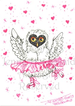 Owl-Stretching Time by Jenny Heidewald
